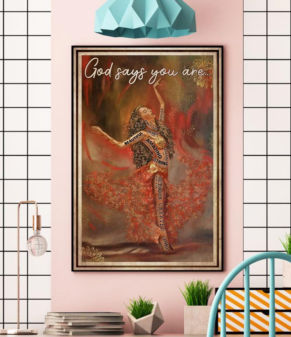 Ballet music dancing God says you are poster wall