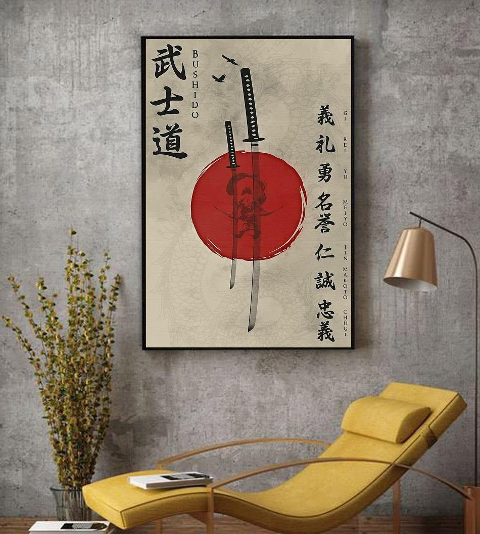 Bushido Japanese Samurai print canvas - Emilyshirt American Trending shirts, image size:950x1056