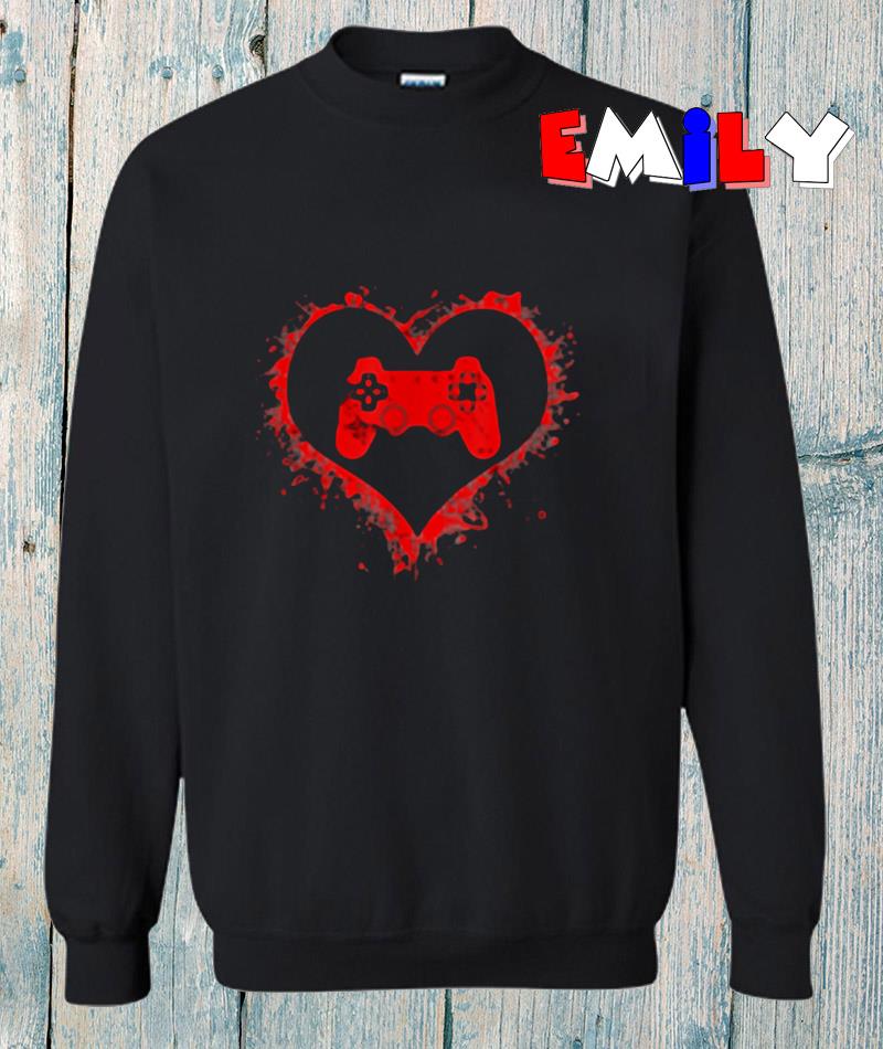 Gamer Heart Valentines Day Video Games Boys Kids Teens Gift T-Shirt Gamer Heart Valentines Day Video Games Boys Kids Teens Gift T-Shirt