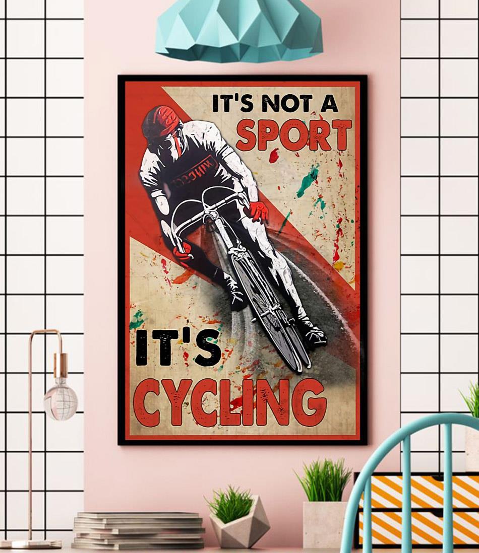 It’s not a sport it’s cycling vertical canvas wall
