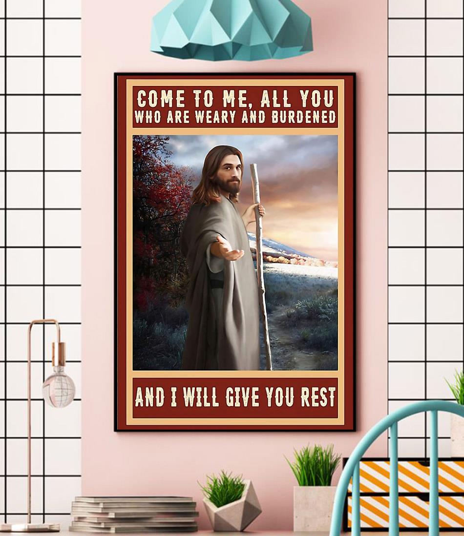 Jesus Christ canvas come to me all you who are weary and burdened wall