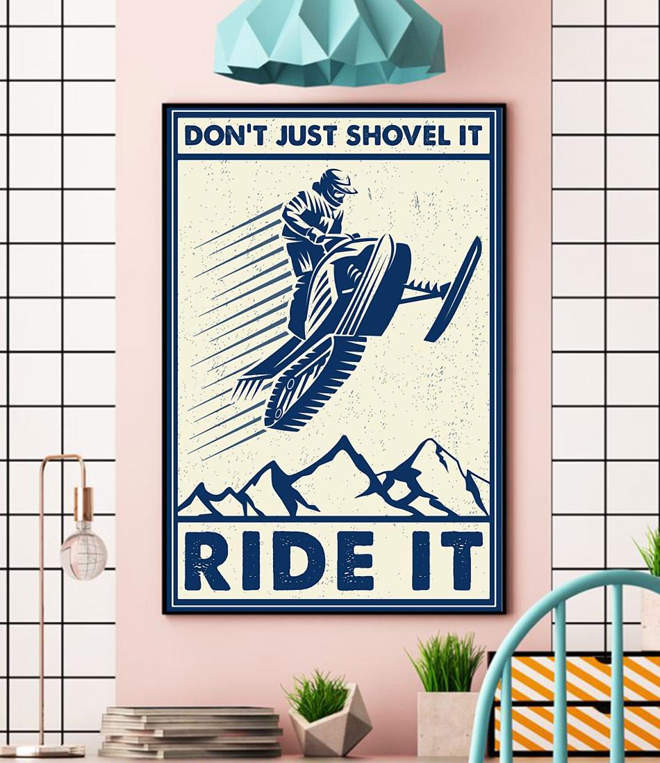 Snowcross don't just shovel it ride it canvas wall