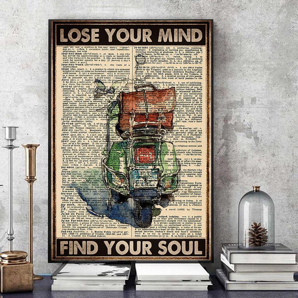 Travelling Scooter lose your mind find your soul poster art