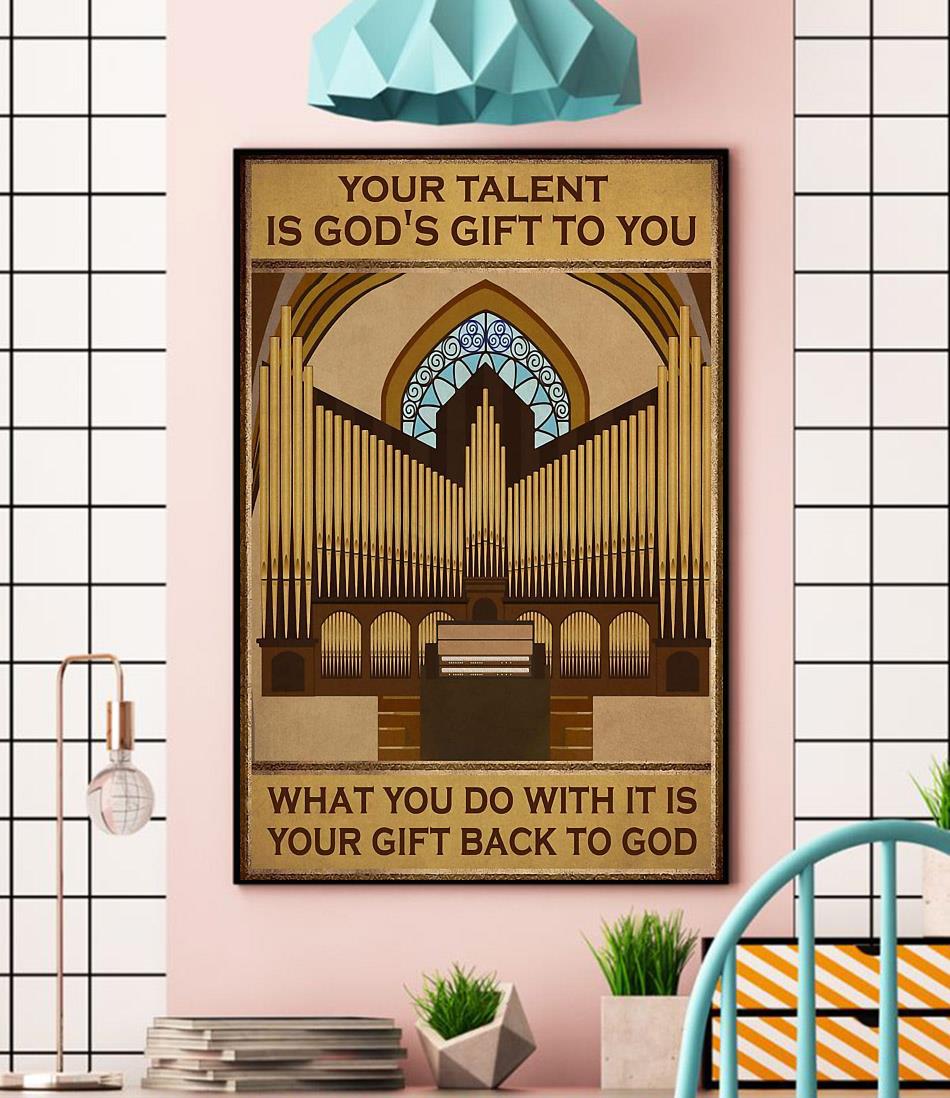 Your talent is god's gift to you vertical piano artist canvas wall