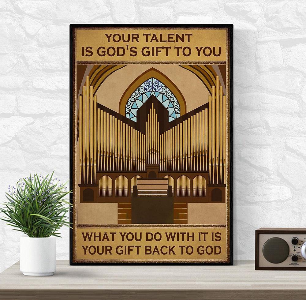 Your talent is god's gift to you vertical piano artist canvas wrapped