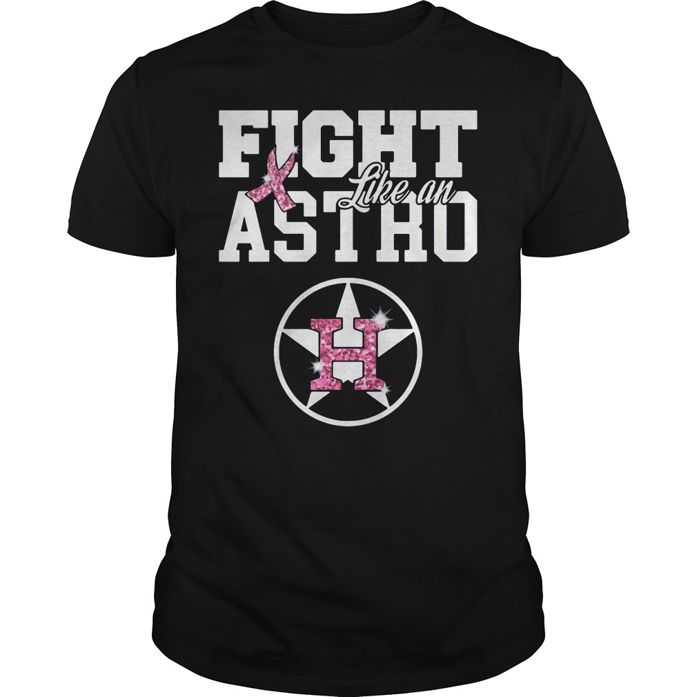 MLB Houston Astros Custom Name Number Pink Breast Cancer T-Shirt