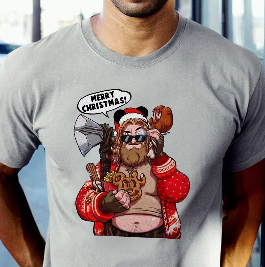 Thor shirt avenger t-shirt, endgame ladies Christmas Fat merry