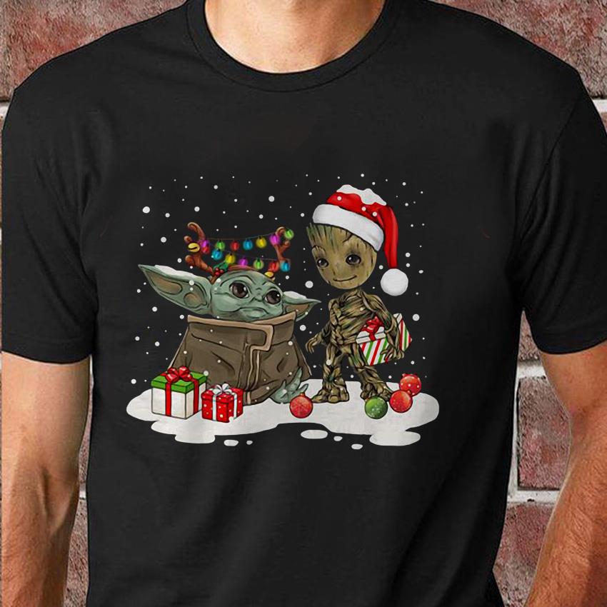 Santa Groot and Baby Yoda hug Houston Astros Snow Christmas Tree shirt -  Limotees