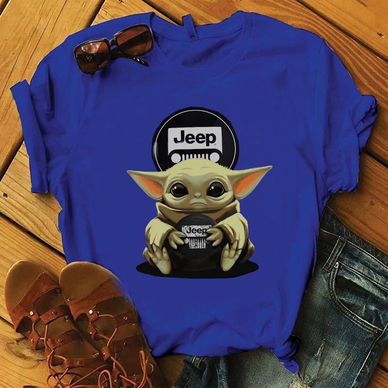Download Baby Yoda Hug Jeep Logo T Shirt Hoodie Sweatshirt Longsleeve