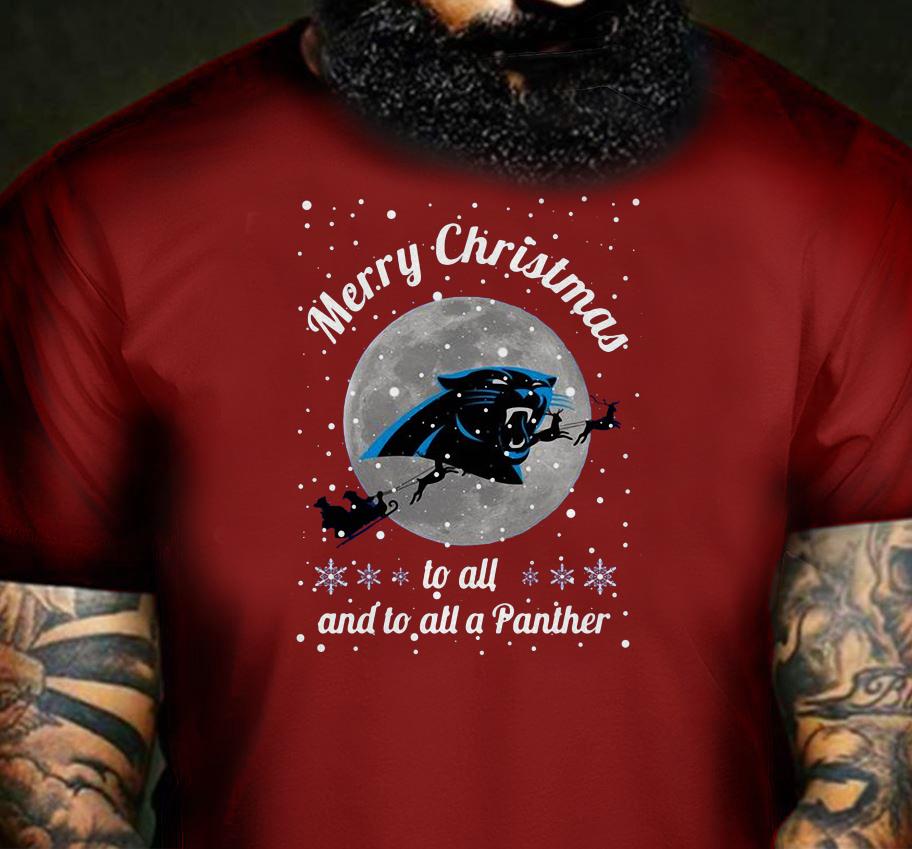 Carolina Panthers Merry Christmas to all and to all a Panther shirt