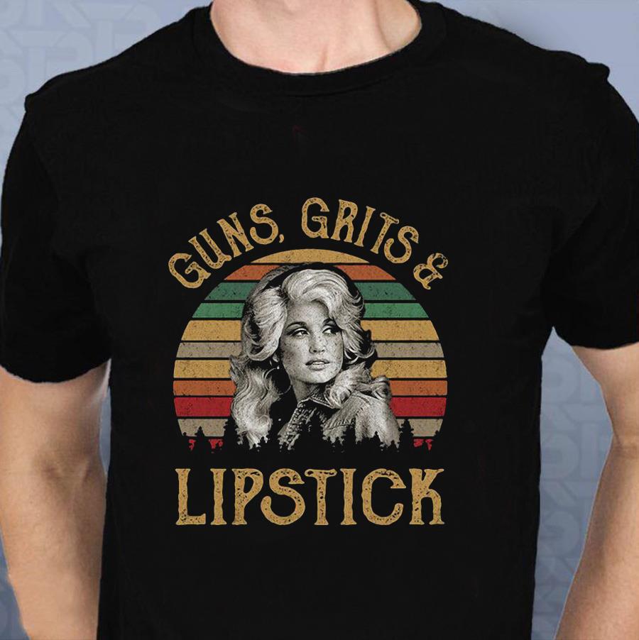 Dolly Parton guns girls and lipstick vintage t-shirt - Emilyshirt