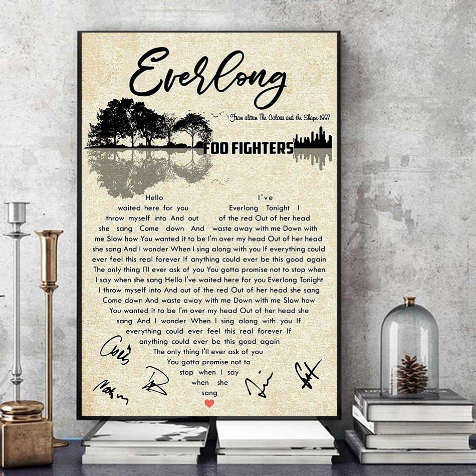 Everlong Foo Fighters Heart Song Lyric Music Wall Art Print - Song Lyric  Designs