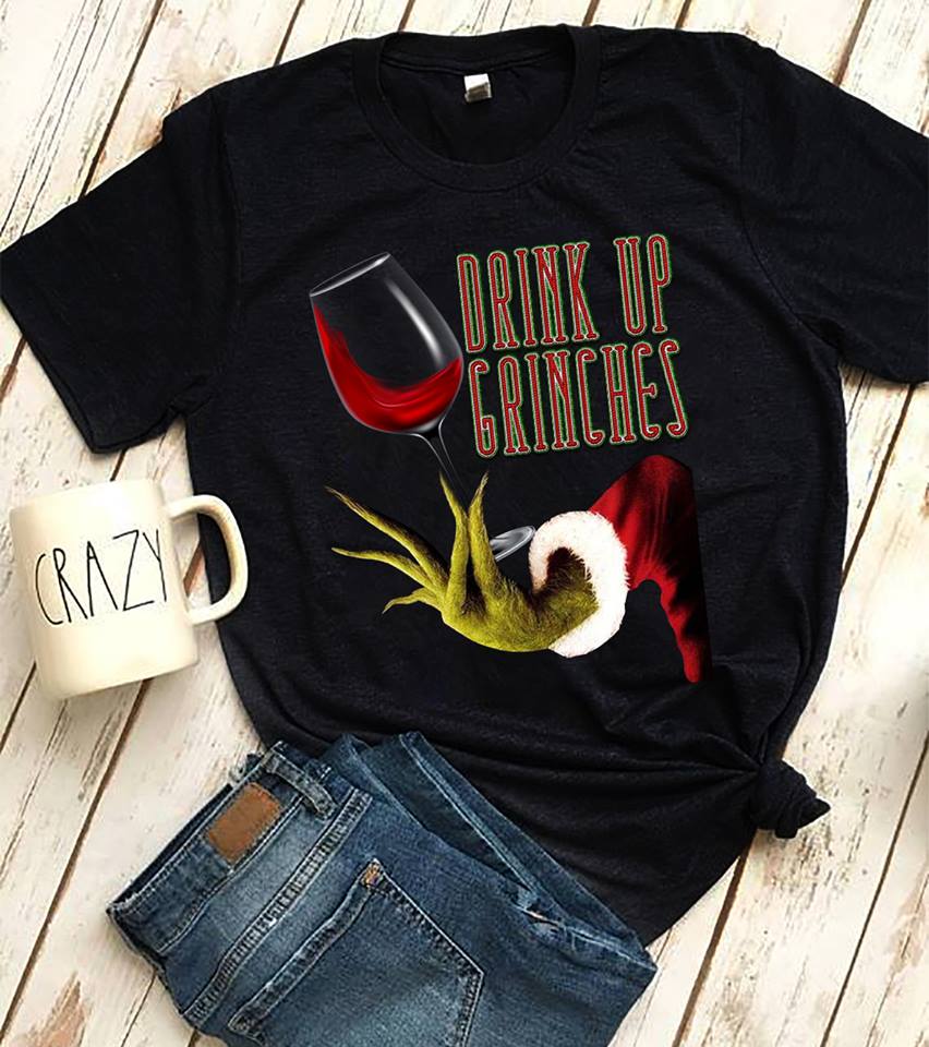 wine glass christmas shirt