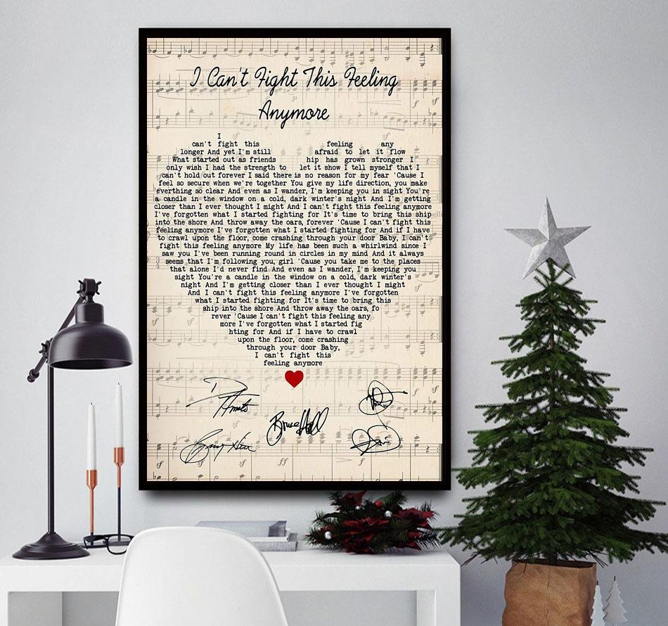 I Can T Fight This Feeling Anymore Lyrics Heart Shaped Poster