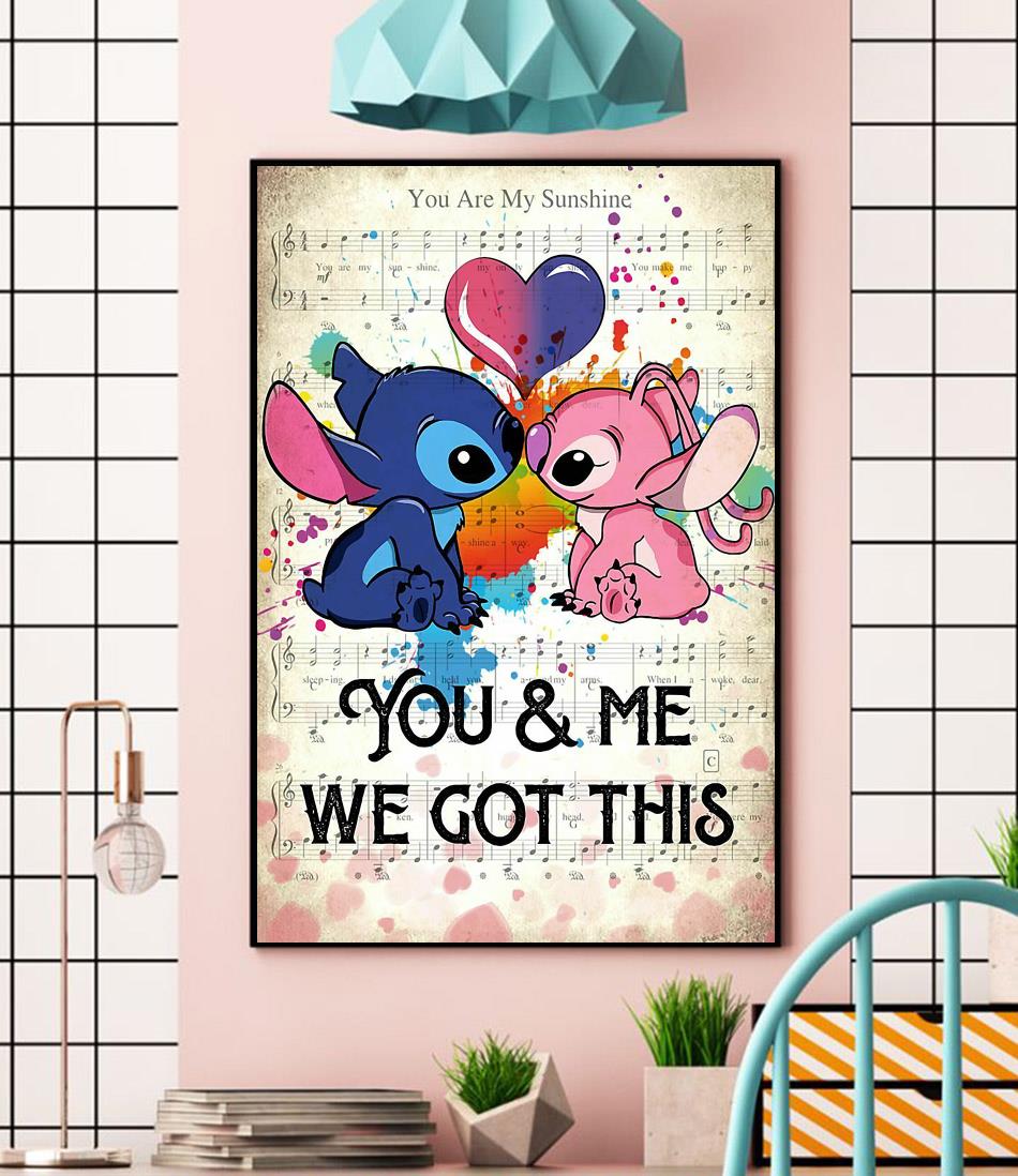 Cute Stitch & Angel - Lilo And Stitch - Posters and Art Prints