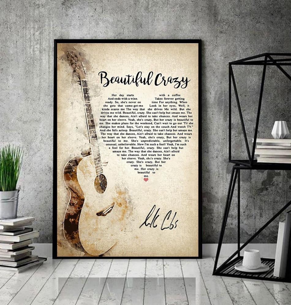 Luke Combs beautiful crazy lyrics song wrapped canvas