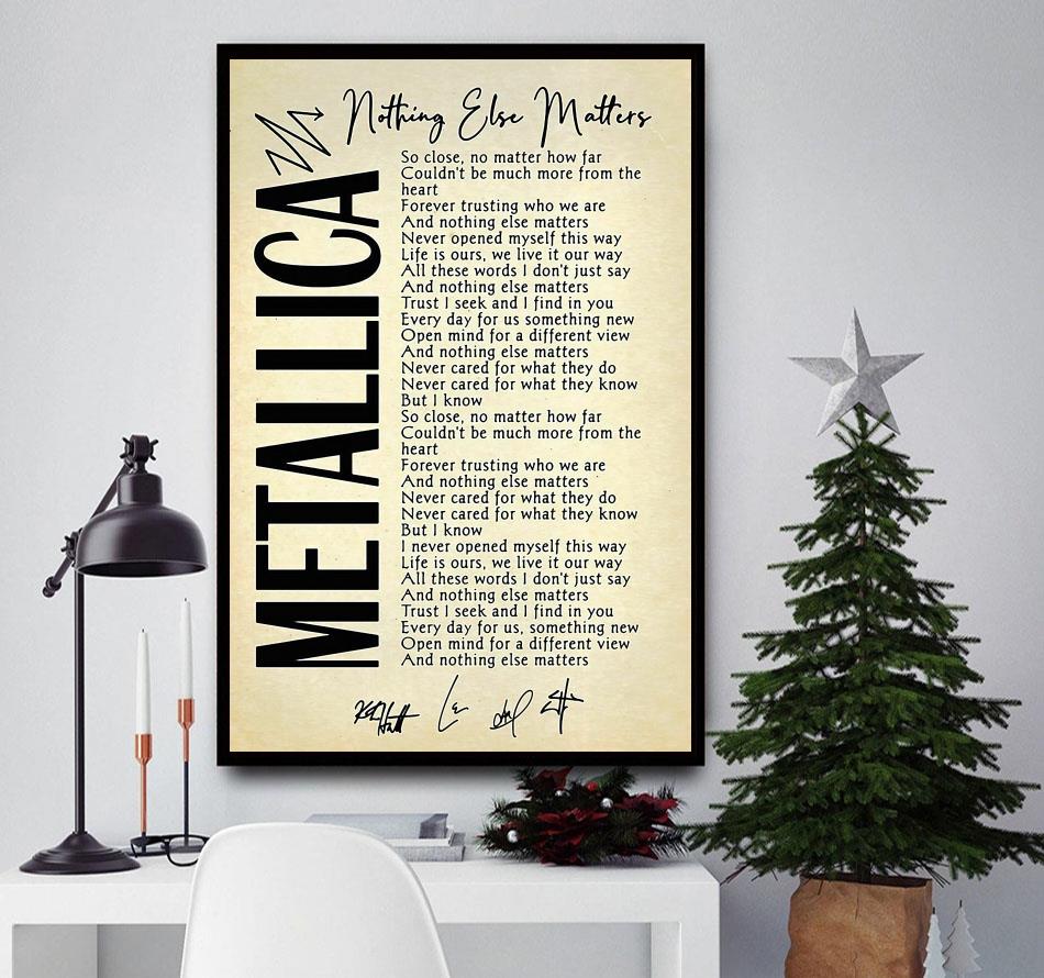 Metalica Nothing Else Matters lyrics song poster - Emilyshirt