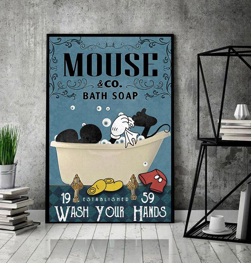 Mickey Disney bath soap wash your paws wrapped canvas decor