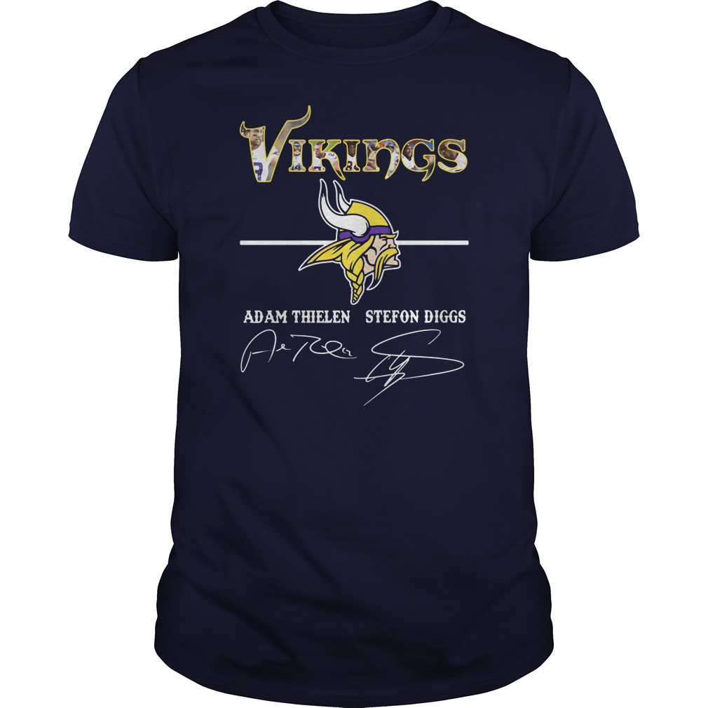 Vikings Shirt Adam Thielen Stefon Diggs Signature Minnesota