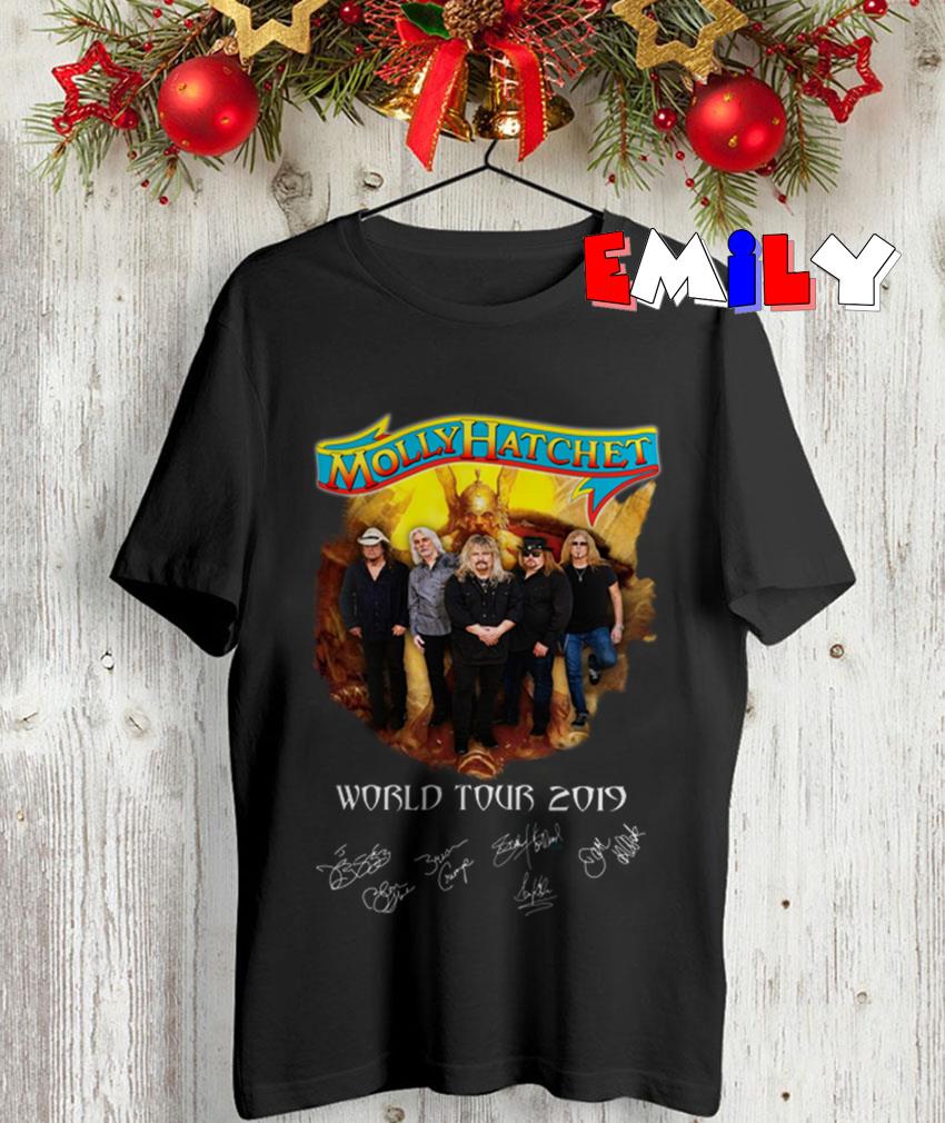 Molly Hatchet world tour 2019 signatures t-shirt, unisex shirt, longsleeve
