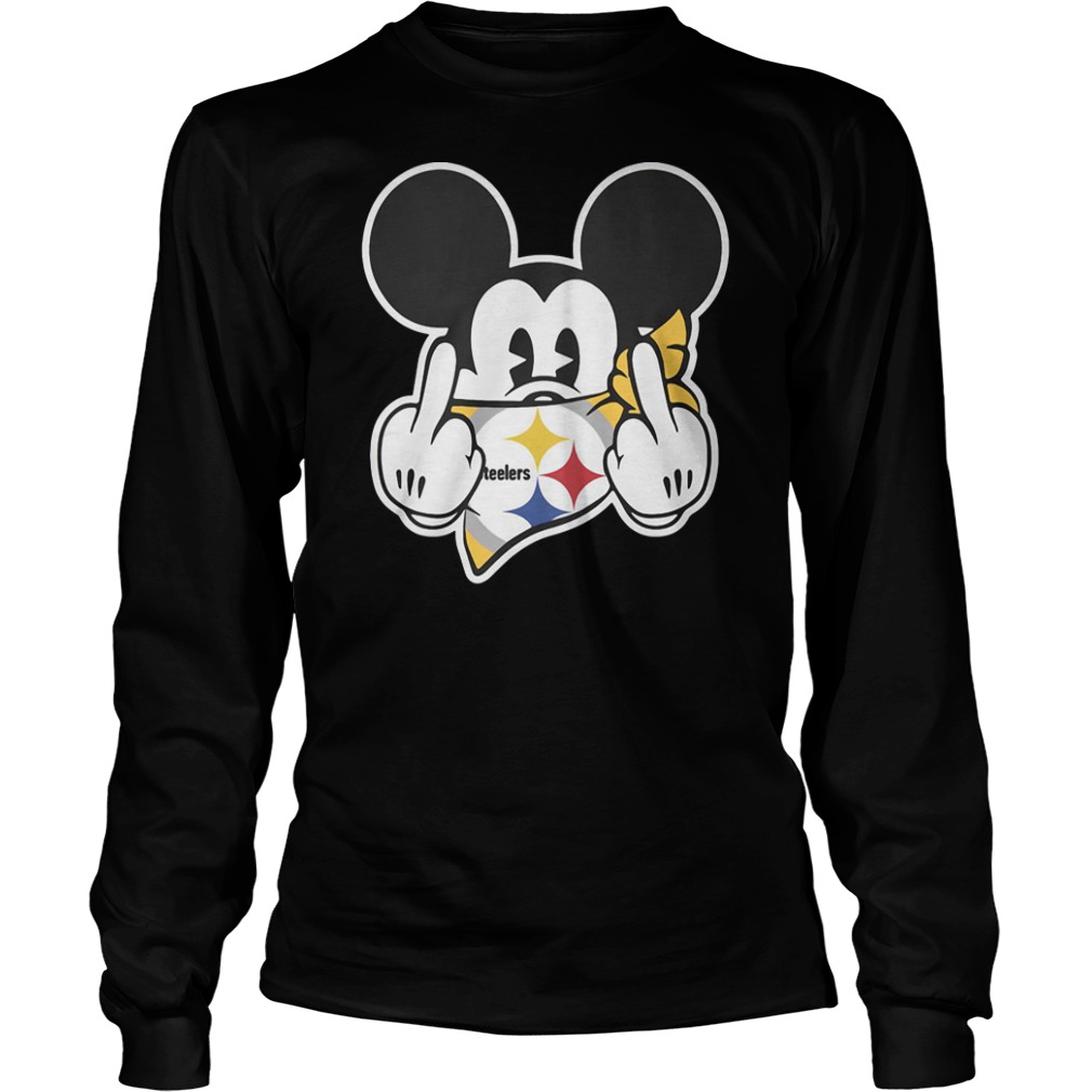 Pittsburgh Steelers Mickey mouse middle finger shirt, unsiex, hoodie